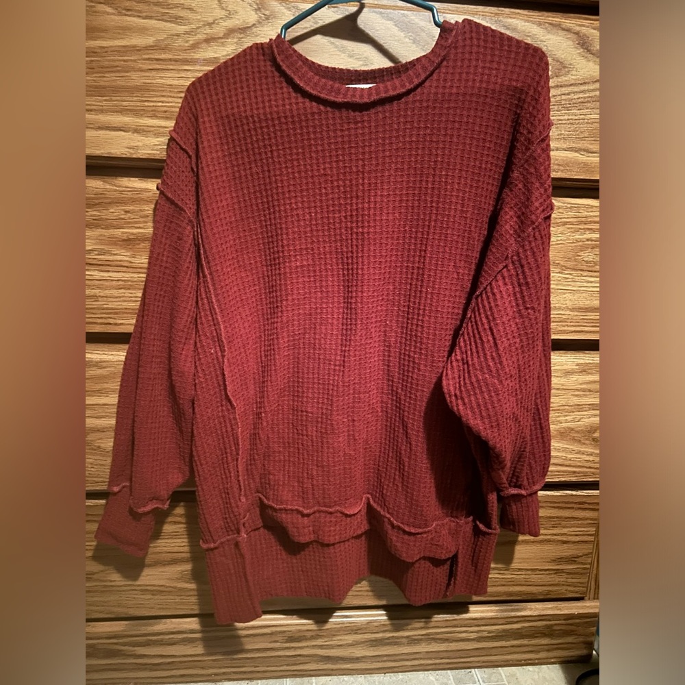 oversized red sweater